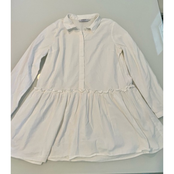 MSCH Copenhagen Ching Dora Cotton Poplin Button Down Shirt Frill S White - Picture 1 of 7